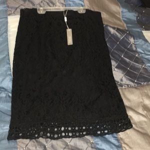 Black lace skirt